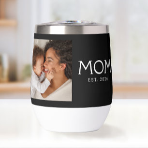 Mom Established Typography Black Photo
