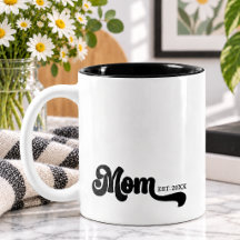 Mom Established Typography New Mom Gift