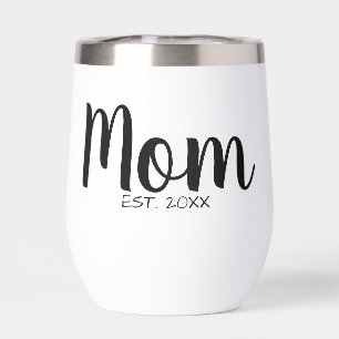 Mom Established Year Modern Script Keepsake