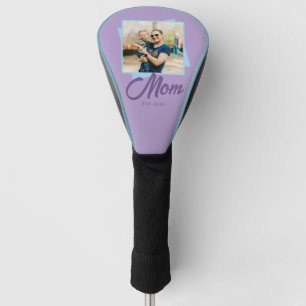 Mom Established Year with Photo Golf Head Cover