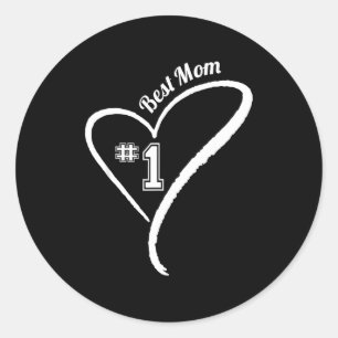 Mom ever classic round sticker