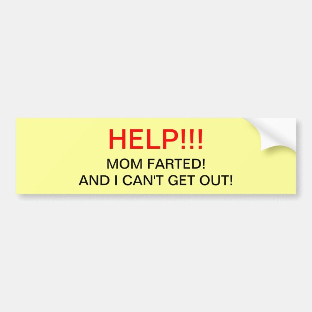 MOM FARTED BUMPER STICKER (Front)