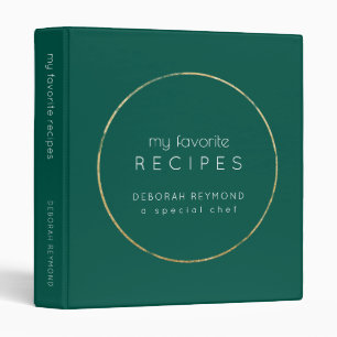 Mom Favourite Recipes GREEN Binder Book
