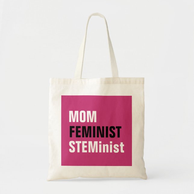 Mom Feminist STEMinist Science Women Tech Engineer Tote Bag (Front)