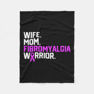 Mom Fibromyalgia Warrior Awareness Get Well Recove Fleece Blanket
