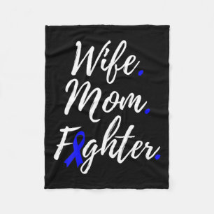 Mom Fighter Alopecia Areata Awareness Fleece Blanket