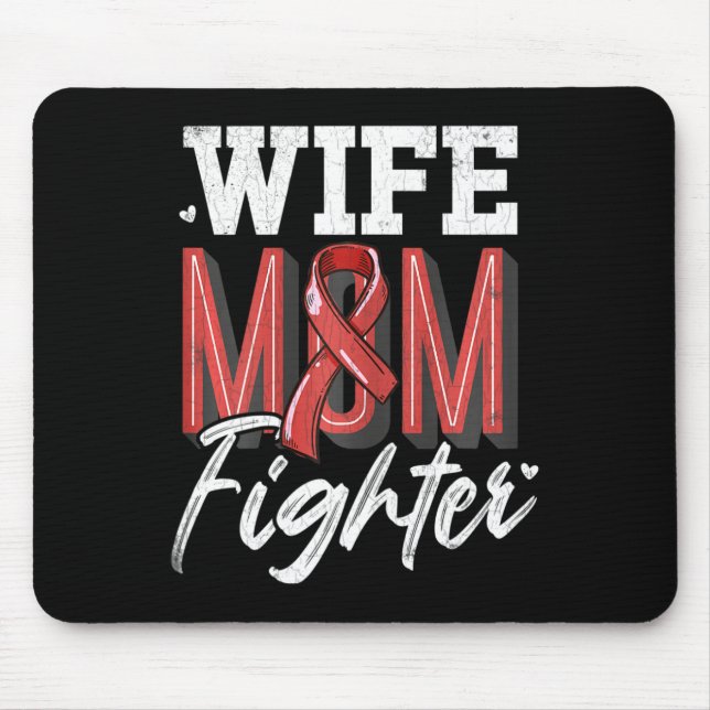 Mom Fighter Brain Aneurysm Awareness Support Graph Mouse Pad (Front)