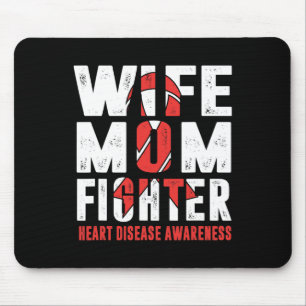 Mom Fighter Heart Disease Awareness Mouse Pad