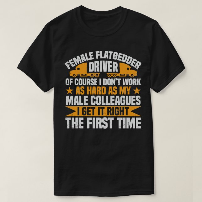Mom Flatbed Truck Driver Funny Women Flatbedder Ac T-Shirt (Design Front)
