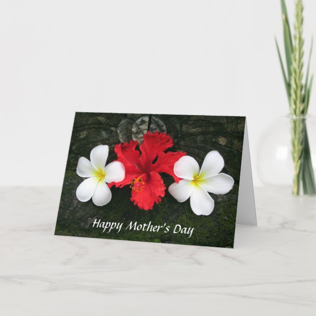 mom floral frangipani card (Front)