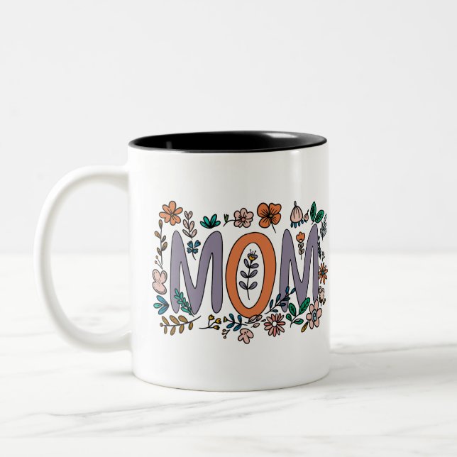 Mom Floral Mug (Left)