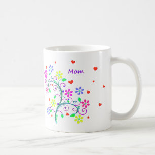 Mom Flower Cup With Custom We *Heart* You