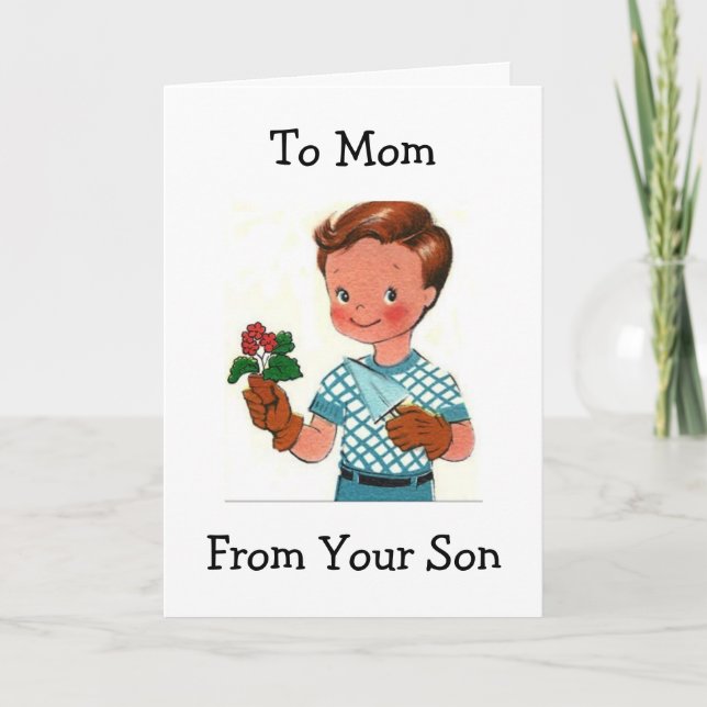 MOM FR YOUR SON REMEMBER THE GOODOLDDAYS- BIRTHDAY CARD (Front)