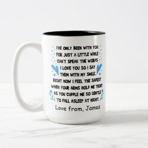 Mom From Baby Personalized Name Two-Tone Coffee Mug