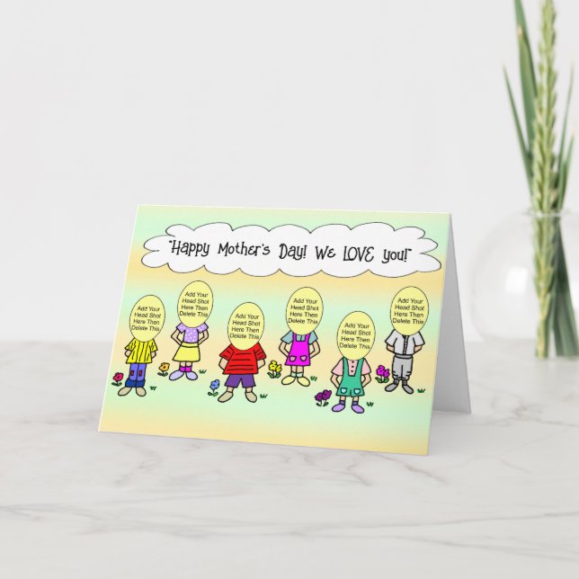 Mom From Us Kids Funny Cartoon Card (Front)