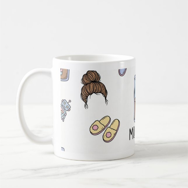 Mom Fuel Battery Wrap Coffee Mug (Left)