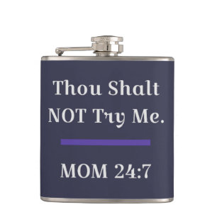 MOM Funny Sarcastic Saying Hip Flask