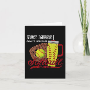 Mom Game Day Vibes Mothers Day Women Softball Mama Card
