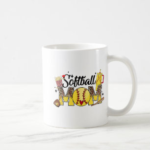 Mom Game Day Vibes Mothers Day Women Softball Mama Coffee Mug