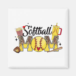 Mom Game Day Vibes Mothers Day Women Softball Mama Magnet
