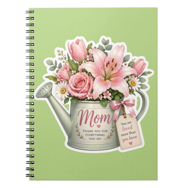 Mom Garden Flowers Notebook (Front)