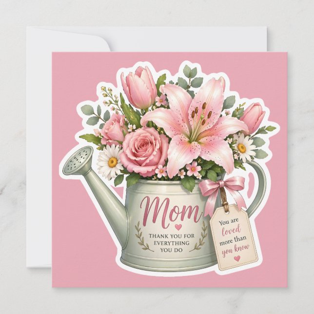 Mom Garden Flowers Save The Date (Front)