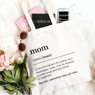 Mom Gift Custom Definition Modern Funny Tote Bag