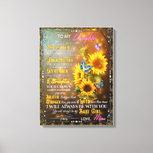 Mom Gift For Your Daughter Blanket Sunflower Canvas Print