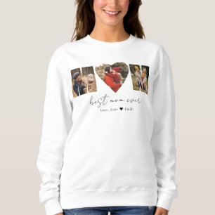 Mom Gift with 3 Photos   Mother's Day Gift Sweatshirt