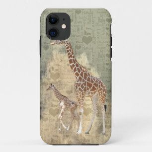 Mom Giraffe and Baby Family iPhone 5 Case
