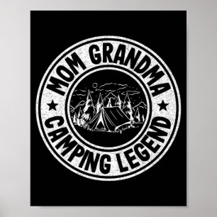 Mom grandma camping legend rv camper outdoor women poster