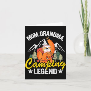Mom grandma camping legend rv camper sloth women card