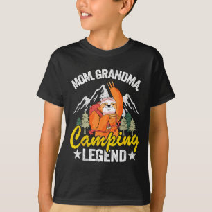 Mom grandma camping legend rv camper sloth women T-Shirt