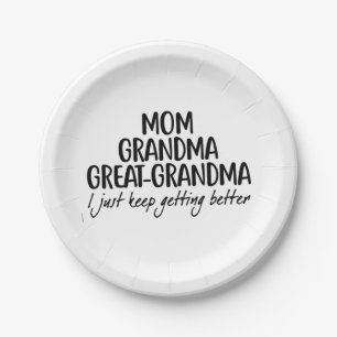 Mom Grandma Great-Grandma Mothers Day Paper Plate