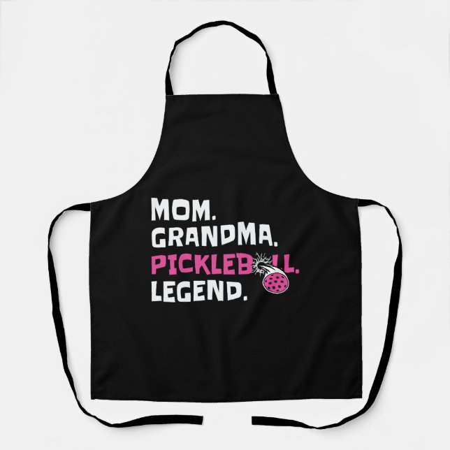 Mom Grandma Pickleball Legend Coach Player Pro Apron (Front)