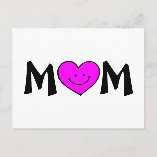 Mom Happy Face Postcard (Front)