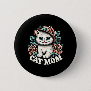 Mom Happy Mothers Day For Cat Lovers Family Matchi 2 Inch Round Button