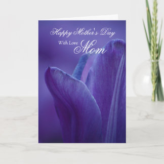 Mom / Happy Mother's Day - Purple Tulip Card