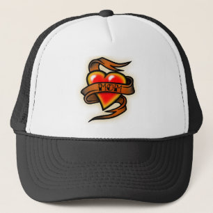 mom hart tattoo trucker hat