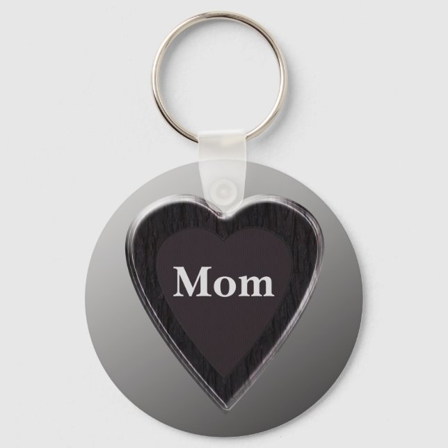 Mom Heart Keychain (Front)