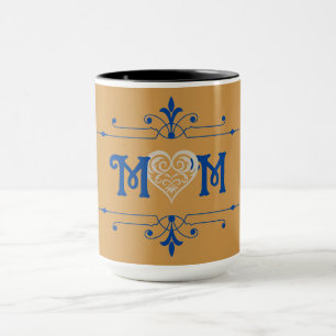 "Mom" Heart Mug