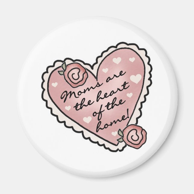 Mom Heart of the Home Magnet (Front)