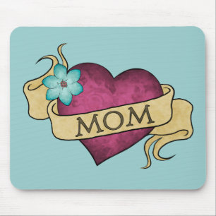 Mom Heart Tattoo Mousepad
