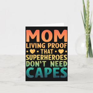 Mom Hero Funny Mothers Day Quote Cute Mom Birthday Card