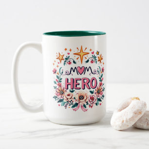 Mom Hero Two-Tone Coffee Mug