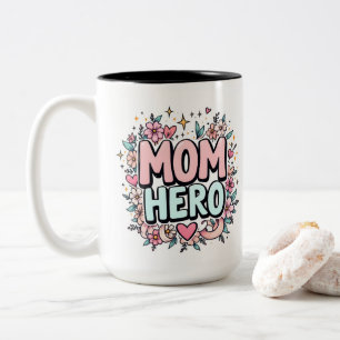Mom Hero Two-Tone Coffee Mug