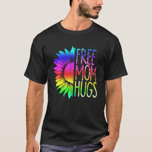 Mom Hugs LGBT Rainbow Sunflower T-Shirt