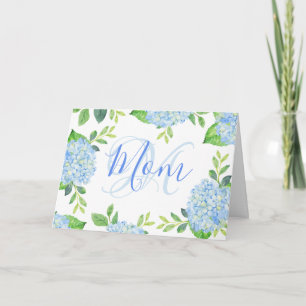 Mom Hydrangea Watercolor Floral Mother's Day Card
