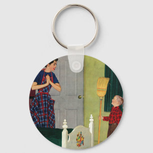 Mom, I Cleaned My Room! Keychain