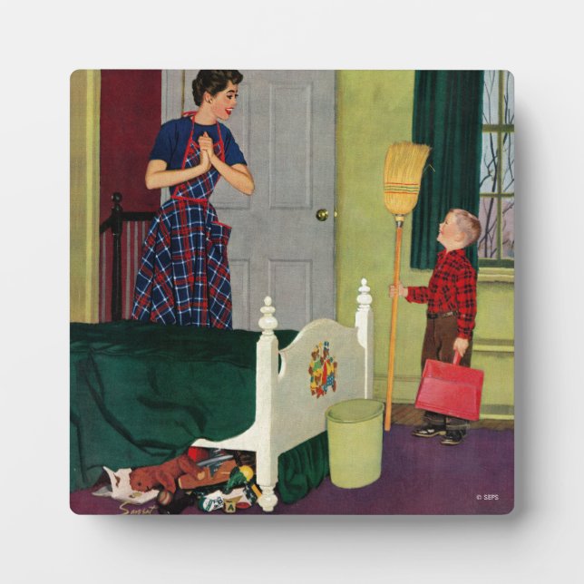 Mom, I Cleaned My Room! Plaque (Front)